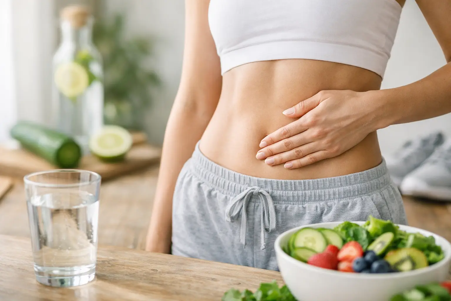 Person receiving lymphatic drainage treatment to reduce swelling